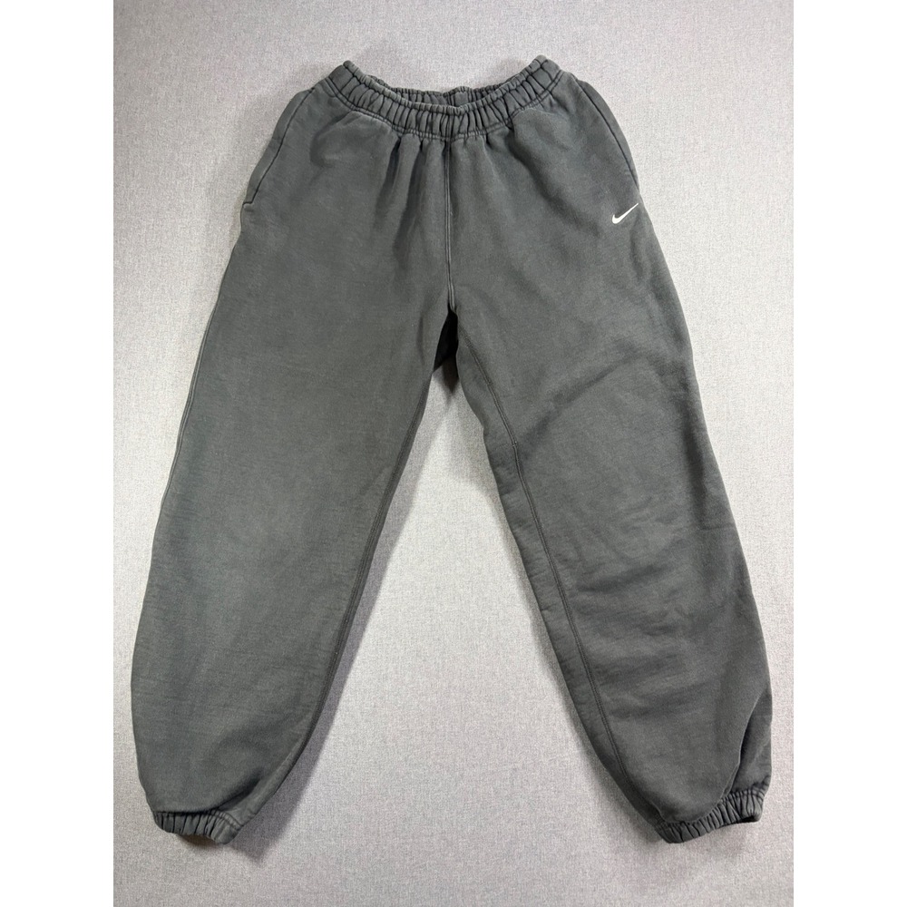 Nike Solo Swoosh Fleece Sweatpants Mens Small Faded Black Grey Joggers DX0606